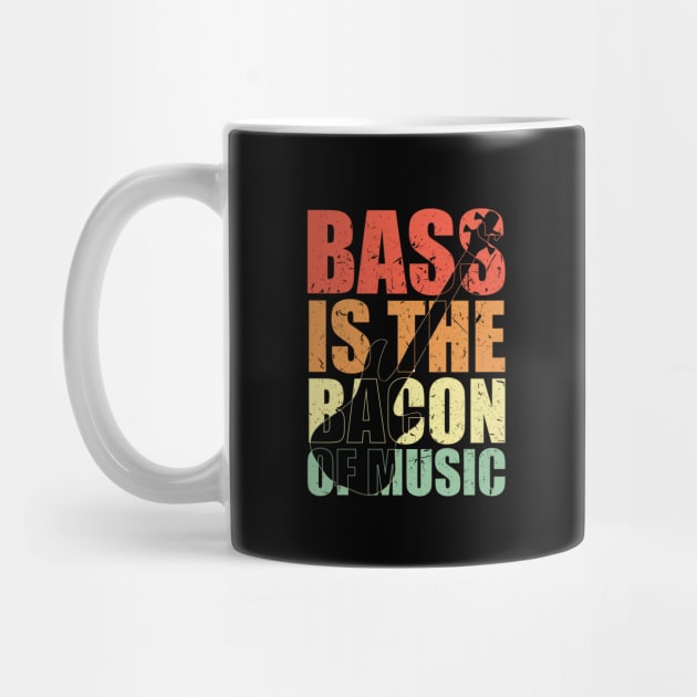 BASS IS THE BACON OF MUSIC funny bassist gift by star trek fanart and more